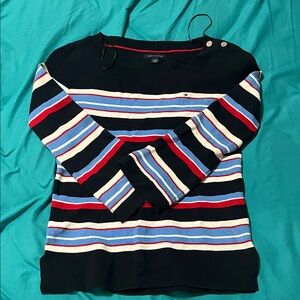 Striped Tommy Long Sleeve Sweater